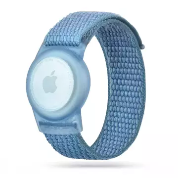 Kids Nylon Band for Apple AirTag Blue