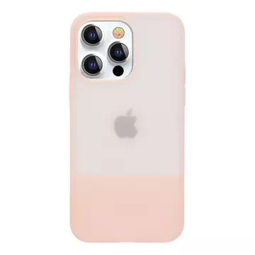 Kingxbar Plain Series case cover for iPhone 13 Pro silicone case pink