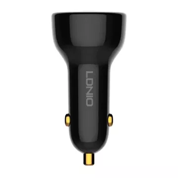 LDNIO C101 Car Charger, USB USB-C, 100W USB-C to USB-C Cable (Black)