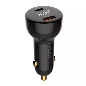 LDNIO C101 Car Charger, USB USB-C, 100W USB-C to USB-C Cable (Black)