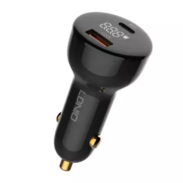 LDNIO C101 Car Charger, USB USB-C, 100W USB-C to USB-C Cable (Black)