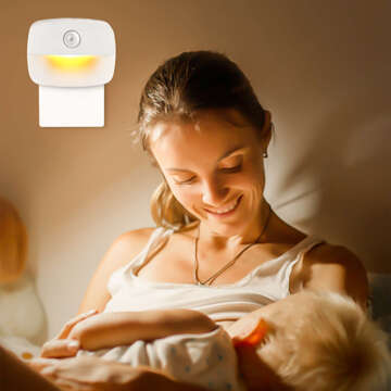 LED night lamp with motion sensor for EU socket, 3 light colors Alogy Night Light White