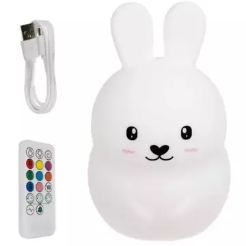 LED silicone night lamp for children 9 colors Lamp Bunny rabbit remote control