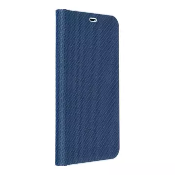 LUNA Book Carbon holster case for Apple iPhone 15 Pro Max blue