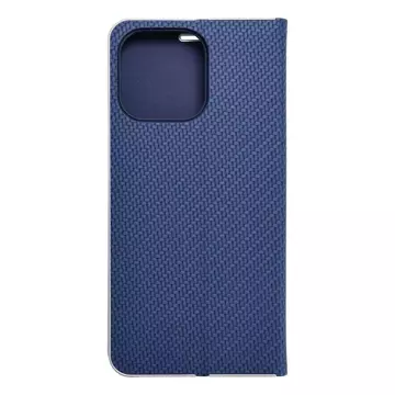 LUNA Book Carbon holster case for Apple iPhone 15 Pro Max blue