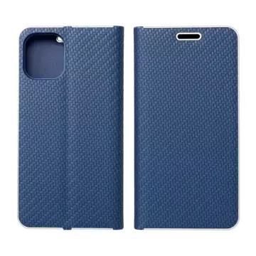 LUNA Book Carbon holster case for Apple iPhone 15 Pro Max blue