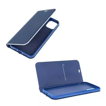 LUNA Book Carbon holster case for Apple iPhone 15 Pro Max blue