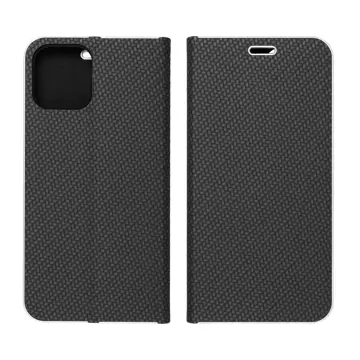 LUNA Book Carbon holster case for IPHONE 15 Pro Max black