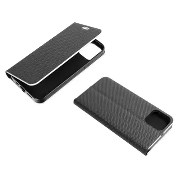 LUNA Book Carbon holster case for IPHONE 15 Pro Max black