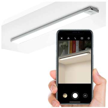 Lamp Alogy Slim LED under-cabinet furniture lighting with a battery, sensor 20cm White