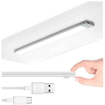 Lamp Alogy Slim LED under-cabinet furniture lighting with a battery, sensor 20cm White