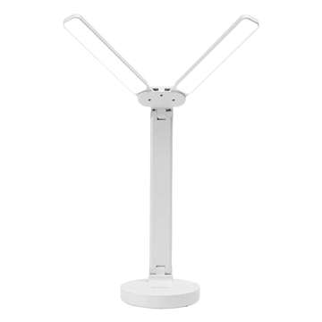 Lamp Alogy double LED desk lamp standing on the desk with a battery school draftsman White