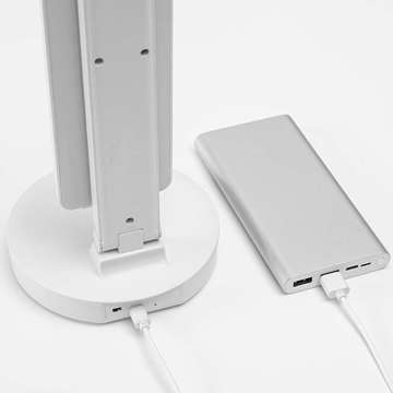 Lamp Alogy double LED desk lamp standing on the desk with a battery school draftsman White