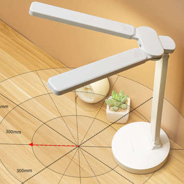 Lamp Alogy double LED desk lamp standing on the desk with a battery school draftsman White