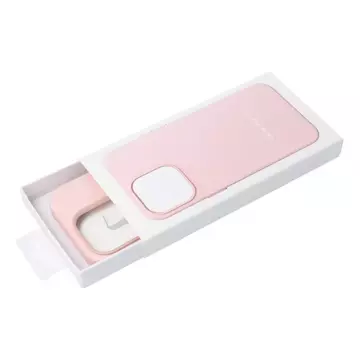 Leather Mag Cover case compatible with MagSafe for Apple iPhone 15 Pro Max pink