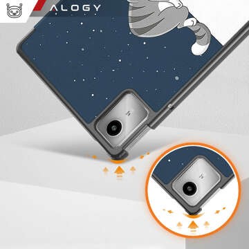 Lenovo Tab M11 10.95" TB330FU / TB330XU / TB331FC Tablet Case Alogy Book Cover Sleeping Cat Glass Stylus