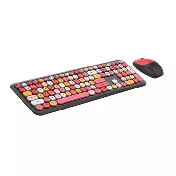 MOFII 666 2.4G wireless keyboard mouse set (black-red)