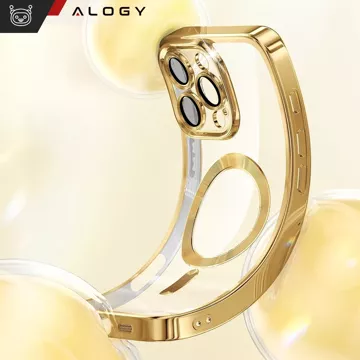 MagSafe Case for Apple iPhone 16 Pro Alogy Glamour Luxury Ring Case Gold-Transparent