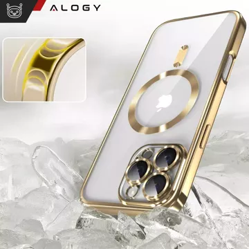 MagSafe Case for Apple iPhone 16 Pro Alogy Glamour Luxury Ring Case Gold-Transparent