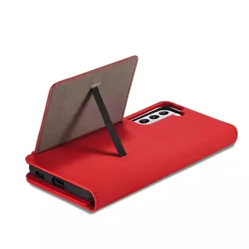 Magnet Card Case case for Samsung Galaxy S22 (S22 Plus) cover card wallet stand red