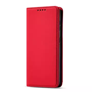 Magnet Card Case case for Samsung Galaxy S22 (S22 Plus) cover card wallet stand red