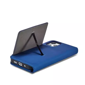 Magnet Card Case case for iPhone 12 Pro cover card wallet stand blue