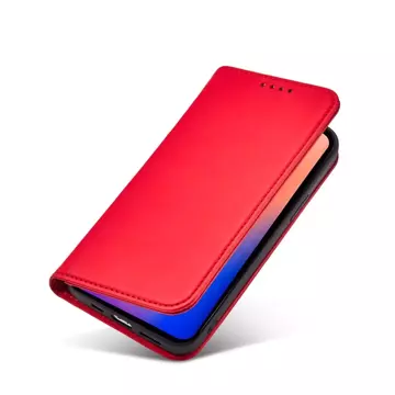 Magnet Card Case case for iPhone 12 cover card wallet stand red