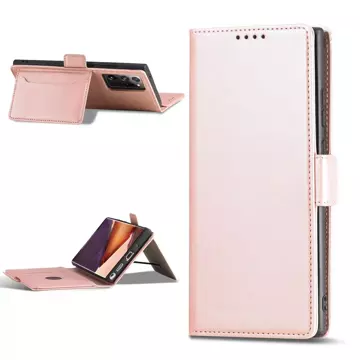 Magnet Card Case for Samsung Galaxy S22 Ultra cover card wallet stand pink