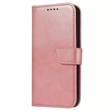 Magnet Case elegant case with a flip cover and stand function for Samsung Galaxy A73 pink