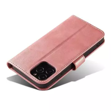 Magnet Case elegant case with a flip cover and stand function for Samsung Galaxy A73 pink