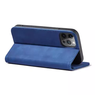 Magnet Fancy Case case for iPhone 12 Pro cover wallet for cards stand blue