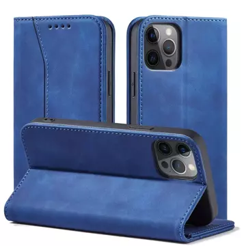 Magnet Fancy Case case for iPhone 12 Pro cover wallet for cards stand blue