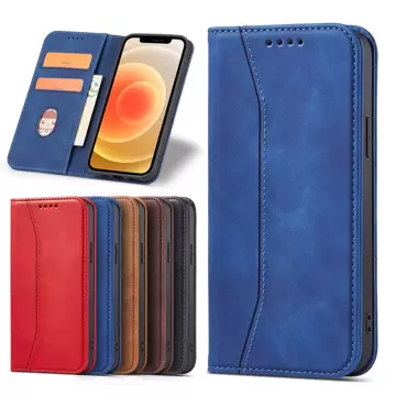 Magnet Fancy Case case for iPhone 12 Pro cover wallet for cards stand blue