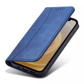 Magnet Fancy Case case for iPhone 12 Pro cover wallet for cards stand blue