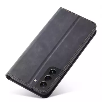 Magnet Fancy Case for Samsung Galaxy S22 (S22 Plus) cover wallet for cards stand black