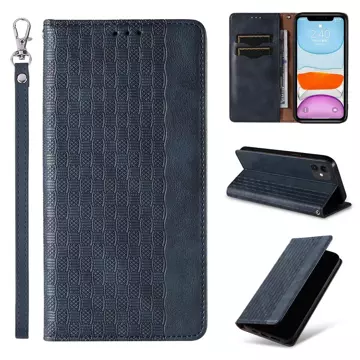 Magnet Strap Case case for iPhone 13 wallet case mini lanyard pendant blue