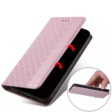 Magnet Strap Case for Samsung Galaxy A12 5G Cover Wallet Mini Lanyard Pendant Pink