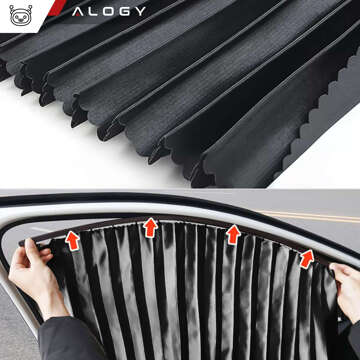 Magnetic Cover Curtain Roller Blind for Front and Rear Side Windows for Car Sun UV Protection Black [4pcs]