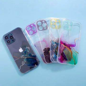 Marble Case case for iPhone 12 Pro gel cover marble brown