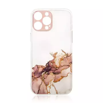 Marble Case for iPhone 12 Pro Max gel cover marble brown