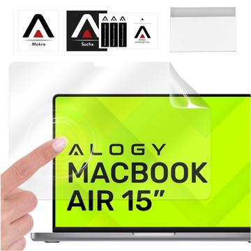 Matte screen protective foil for MacBook Air 15 2023 M2 A2941 15.3" Alogy Screen Protect Film with Anti Blue filter