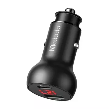 Mcdodo CC-7030 Car Charger, USB USB-C, with Display, 45W (Black)