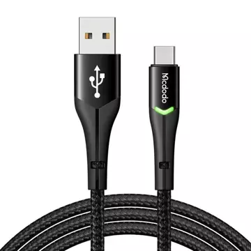 Mcdodo Magnificence CA-7960 LED USB to USB-C cable, 1m (black)