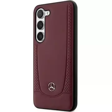 Mercedes Case for Samsung Galaxy S23 HardCase Leather Urban Bengale red