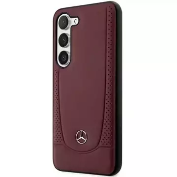 Mercedes Case for Samsung Galaxy S23 Plus HardCase Leather Urban Bengale red