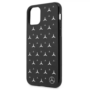 Mercedes MEHCN61ESPBK protective case for Apple iPhone 11 / Xr 6.1" black/black hardcase Silver Stars Pattern