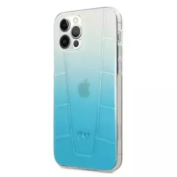 Mercedes MEHCP12LCLGBL protective case for Apple iPhone 12 Pro Max 6.7" blue/blue hardcase Transparent Line