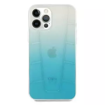 Mercedes MEHCP12LCLGBL protective case for Apple iPhone 12 Pro Max 6.7" blue/blue hardcase Transparent Line