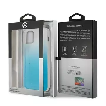 Mercedes MEHCP12LCLGBL protective case for Apple iPhone 12 Pro Max 6.7" blue/blue hardcase Transparent Line