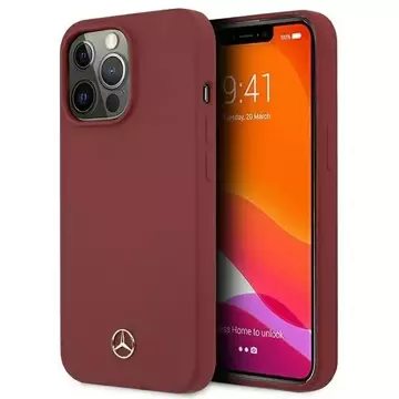 Mercedes MEHCP13LSILRE protective case for Apple iPhone 13 Pro / 13 6.1" red/red hardcase Silicone Line